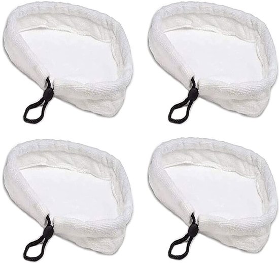 LATRAT 4 stuks universele stoomreinigingsdoeken, universele driehoekige microvezel, wasbaar, compatibel met pads, vervanging voor stoomreiniger van Ecarla