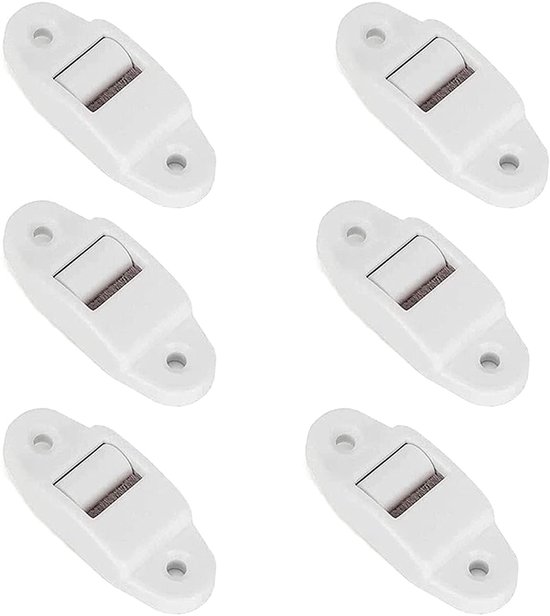 LATRAT 6 stuks riemgeleiding, rolluikdoorvoer, riemgeleiding, rolluiken, riemgeleiding met rol en borstel tot 14 mm riembreedte, 40 mm gatafstand van Merkloos	