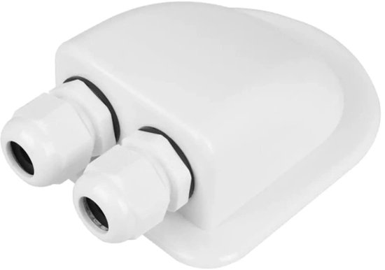 Latrat Aat Solar kabelbox van ABS, dak voor zonnekabel, waterdicht, bevestiging voor dak, dubbele kabel, voor campingwagen, caravan