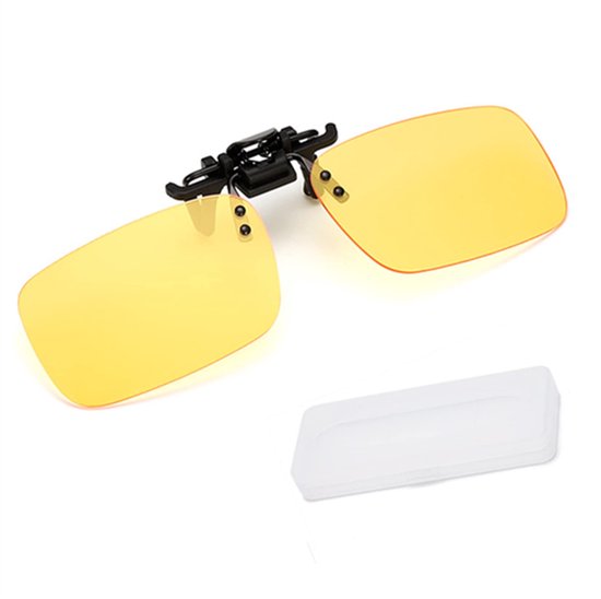 LATRAT Clip-on brillenglazen om blauw licht te blokkeren, hoge resolutie, blauw lichtfilter, goed voor fietsen, clip-on lenzen voor gaming, hoge bescherming, geschikt voor alle monturen, [Any], Eén van LATRAT