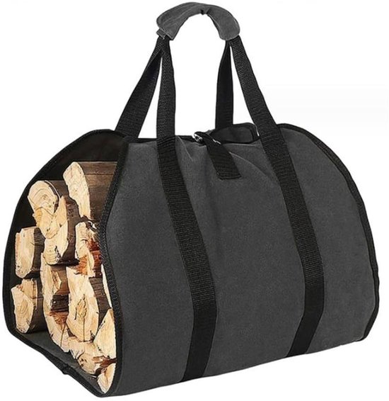 LATRAT Draagtas voor brandhout, houten manden met handgrepen, voor waterdicht hout, buiten, binnen, houtdrager, ideaal voor houtkachels, camping, strand van Merkloos	