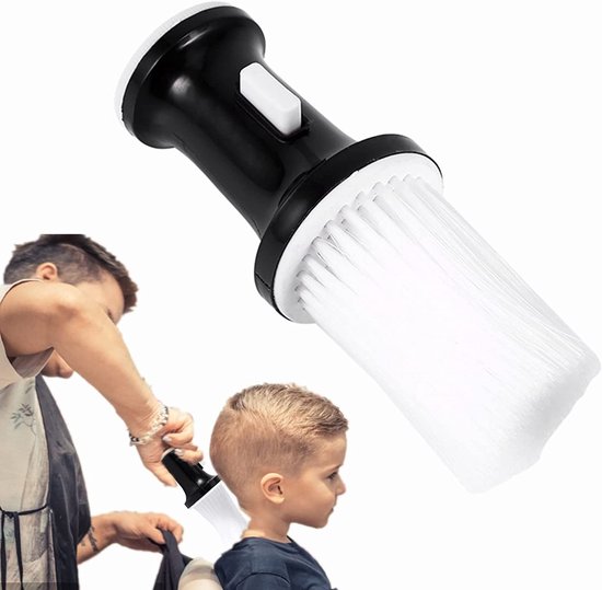 LATRAT Halsborstel, professionele multifunctionele kapper, Clean Neck Duster Soft, Barber Haircut Tools met onderste kap-design voor het toevoegen van talkpoeder (klein formaat) van Merkloos	