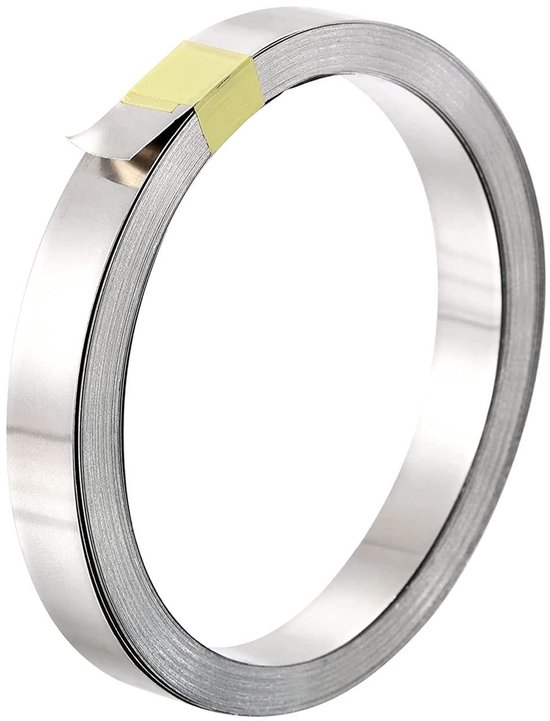 LATRAT Nikkelband, puur nikkelplaat, nikkelstrip, band voor het lassen van batterijen, 8 x 0,15 mm x 10 m, nikkelstrips voor puntlasapparaat, zweet-accessoires, voor batterijlassen, puntlasapparaat van Merkloos	