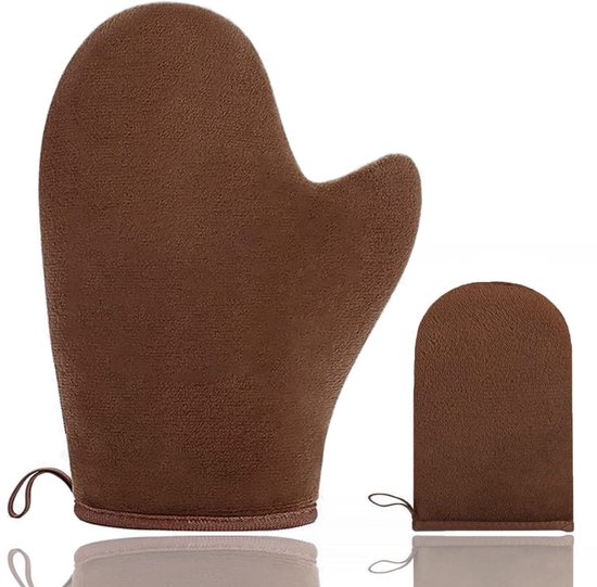 LATRAT Zelfbruinende applicator, zelfbruiner voor gezicht en lichaam, dubbelzijdig, herbruikbaar, zelfbruinende handschoenen van LATRAT