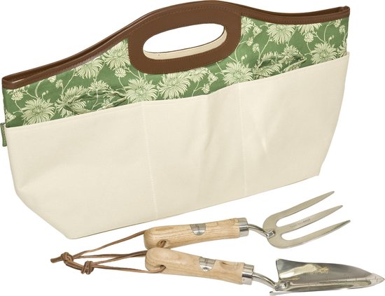 Laura Ashley - Tuintas met gereedschap - Kimono dessin - Wit - Groen van Laura Ashley