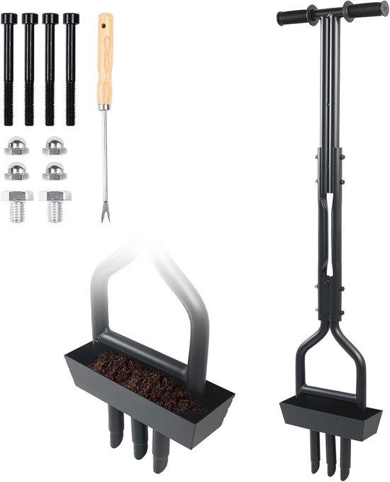 Lawn Aerator Drilling Tools - Manual Aerator Lawn Tools 3 Core - Hollow Tooth Plug Core Aerators voor Tuinen en Compacte Bodems van Merkloos	