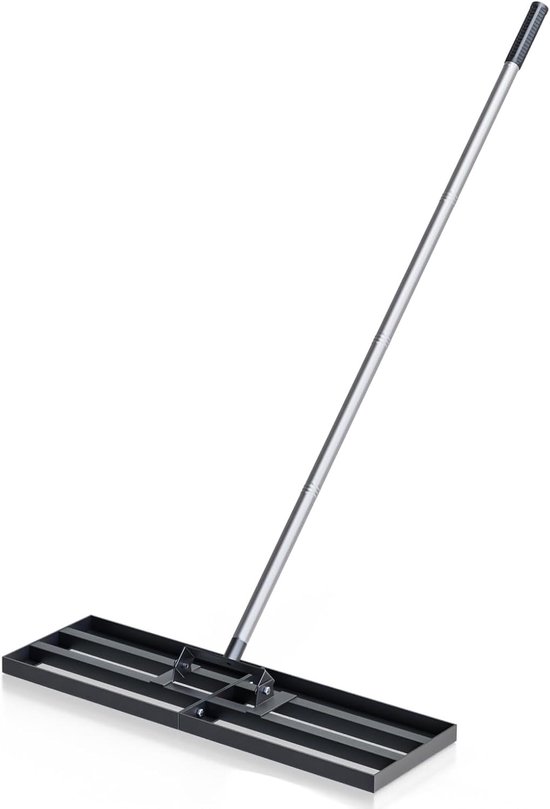 Lawn Leveling Rake 30" x 10" - 78" Verstelbare RVS Handgreep - Robuust Ontwerp - Perfect voor Gelijkmaken van Grond - ShopVlot
