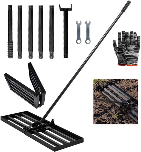 Lawn Levelling Rake - 76 x 25cm - Stalen Rake voor Onderhoud - Efficiënte Bodem Egalisatie voor Tuin - Golfbaan en Binnenplaats van Merkloos	