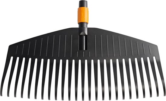 Leaf rake tool head 25 teeth width: 50 cm plastic teeth black/orange