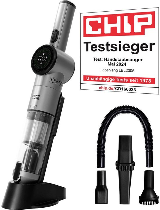 Lebenlang LBL2305 9925102305 Accu-handstofzuiger Zakloos, Incl. lader, Met display, Cycloon-techniek van Lebenlang