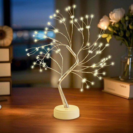 Led Light Tree - Zilveren Takken Kerstboom met 180 Warme Gloeilampen voor Thuisfeest - Bruiloft - Pasen - Kerstversiering