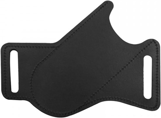 Lederen mes schede - EDC riem opvouwbare messenetui - jacht camping Halloween zwart klassiek van Merkloos	