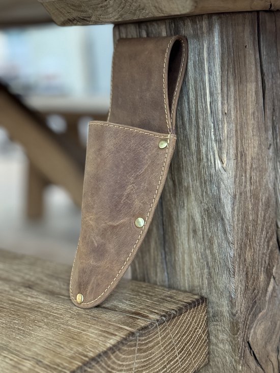 lederwaren L D snoeischaar holster leer LT Brown