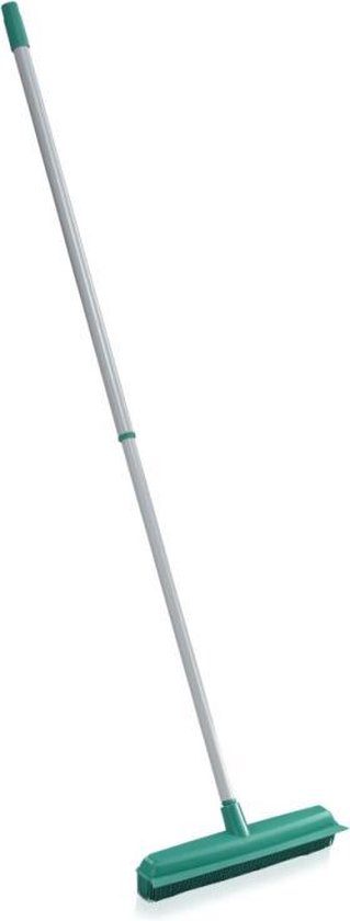 Leifheit Classic Suprabezem -  rubberen bezem met telescoopsteel - 80-140 cm steellengte - 35 cm veegbreedte van Leifheit