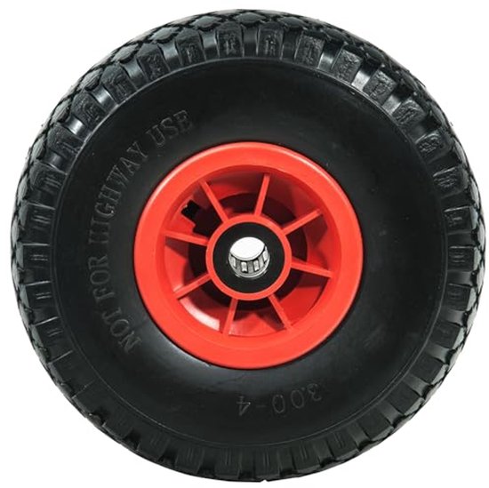 Lekbestendig Wiel 10 Inch - 260 x 75 mm met 20 mm Boring voor Steekwagens en Bolderkarren van Merkloos	