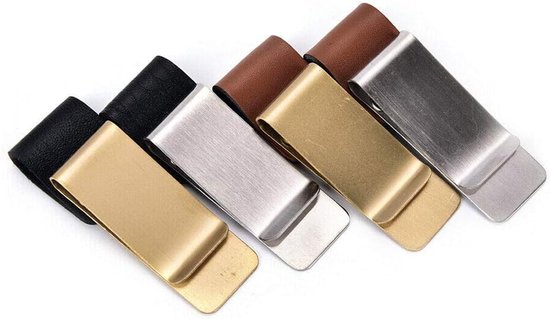Leren pennenlus en metalen clip voor reisdagboek - schetsboek accessoires van Merkloos	