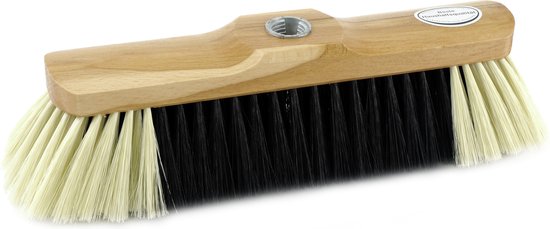 Lichtbruine zachte binnen bezemkop met synthetische haren 34 cm - kamerbezems/binnen bezems van Kreator