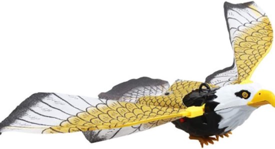 Lichtgevende Vogelafstotende Hangende Adelaar met Muziek - Vliegende Vogelverschrikker Valken - Geschikt voor Tuin en Boerderij als Tuindecoratie van Vogel Design