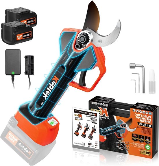 Lichtgewicht Accu Snoeischaar voor Tuin met 35 mm Snijdikte, Professionele Telescopische Handgreep en 21 V 4000 mAh Accu voor Bomen en Heggen