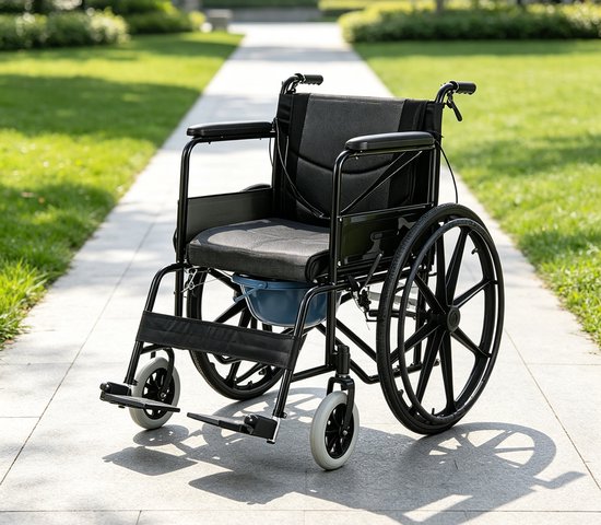 Lichtgewicht opvouwbare rolstoel met comfortabele zitting en armleuningen stevig en duurzaam met goede stabiliteit zithoogte 50 cm maximaal draagvermogen 190 kg zwart afmetingen 60*90 cm