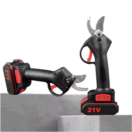 Lifero Elektrische Snoeischaar – Takkenschaar – Heggenschaar op Batterij – Tuinschaar - Zwart – 25 mm snijdiameter - 1200W van Merkloos	