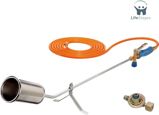 LifeStages - Onkruidbrander - Flensapparaat GV 900 - Zilver, Blauw, Oranje - 31.5x102x13cm van LifeStages