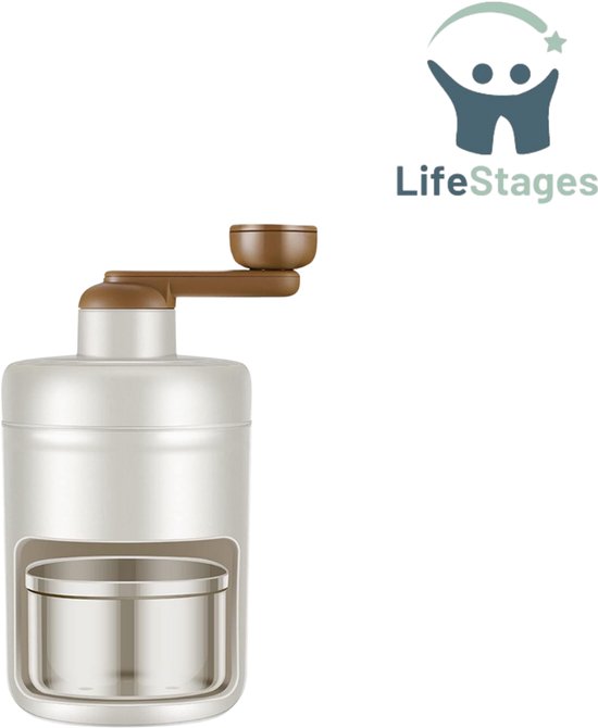 LifeStages - Slush Puppy Maker - Handmatige Ijsbreker - Roteerbare Breker - Cocktail Slush Machine - IJsblokjesbreker - Met IJsblokjesbakjes - Voor Bar, Keuken, Koelkasten - Drankaccessoires van LifeStages