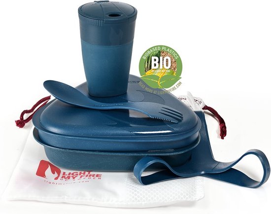Light My Fire Messkitt Bio hazy blue - camping servies set van Light My Fire