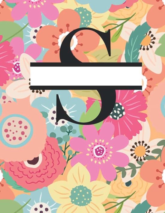 Lined Notebook: Micro-Lined Notebook, 8.5" x 11", 75 sheets (150 pages), non-perforated. Narrow ruled. Monogram Letter "S"