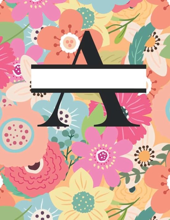 Lined Notebook: Monogram Letter "A"; 8.5" x 11", 150 pages (75 sheets), paperback, non-perforated. Narrow ruled.