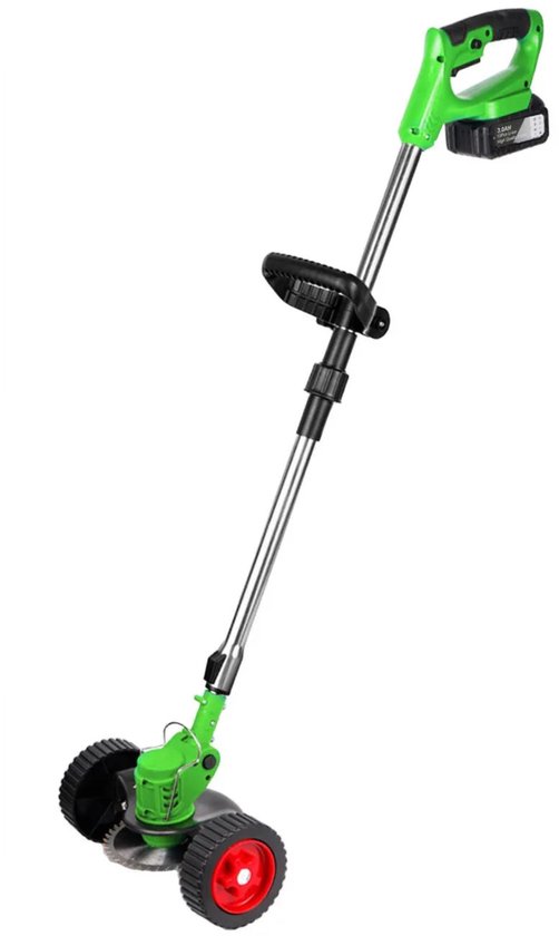 Linkforu - Accu Grastrimmer - Bosmaaier - 1500W - 12000RPM - Telescopisch - Inclusief Zaagblad - Met Wielen - Draadloos - 3 Snijsystemen