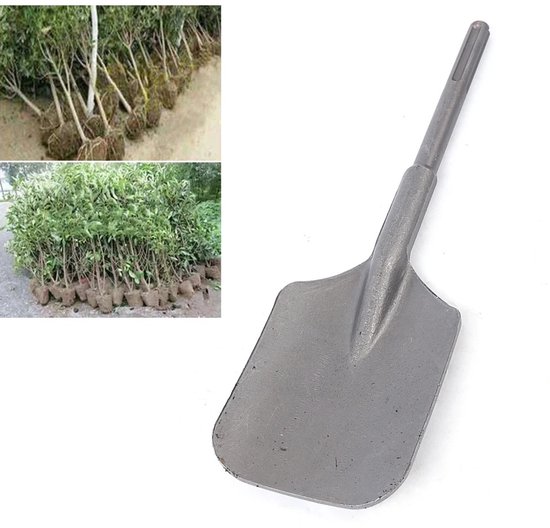 Linkforu - Schop - Spadebeitel - Brede Platte Schep - 40 X 13 Cm - Staal - Grijs - Voor Beton En Grond