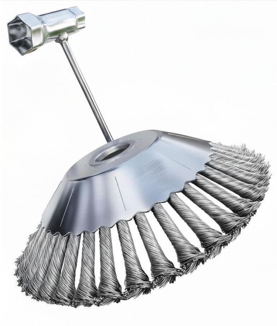 Lìon® Onkruidborstel - Onkruidborstel Electrisch - Onkruidverwijderaars - Onkruidverwijderaar Elektrisch - Zilver - 7cm x 21cm x 13cm