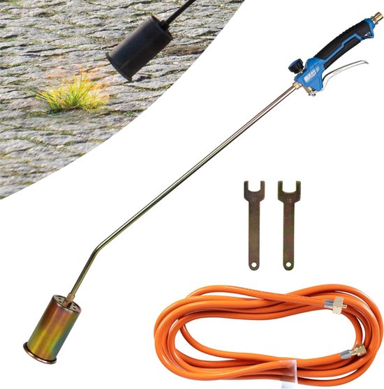 Lìon® Onkruidbrander - Onkruidbrander Gas - Onkruidverwijderaars - Zilver - 90cm x 6cm x 6cm