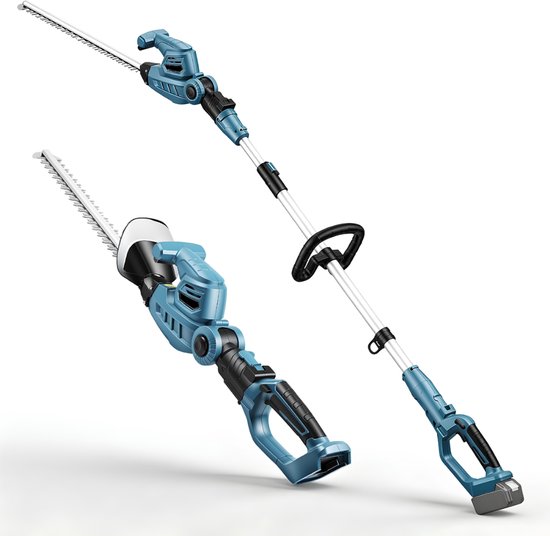 Lìon® Telescopische Heggenschaar - Elektrische Telescopische Heggenschaar - Elektrische Heggenschaar - Blauw - 15cm x 16cm x 90cm