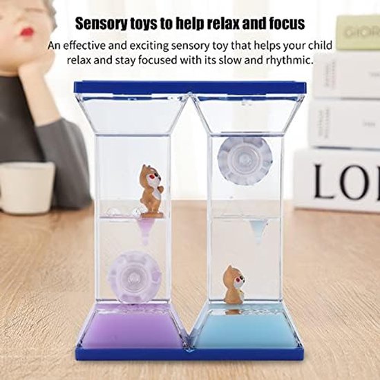 Liquid Movement Bubble Timer, Stress Relief Sensory Toys Water Timer Fidget Toy Liquid Hourglass Timer Calming Desktop Toys for Children Adults van Merkloos	