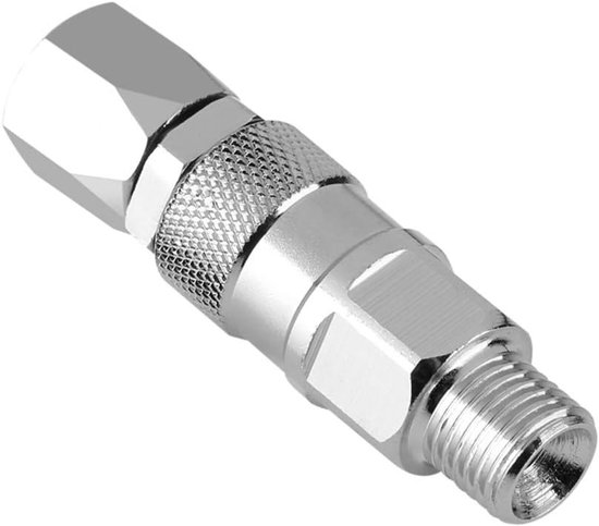LISM-Rotatiekoppeling van roestvrij staal (6,35 mm) Geschikt voor hogedrukcoatings, airless spuitpistolen en hogedrukspuitpistolen. van lism