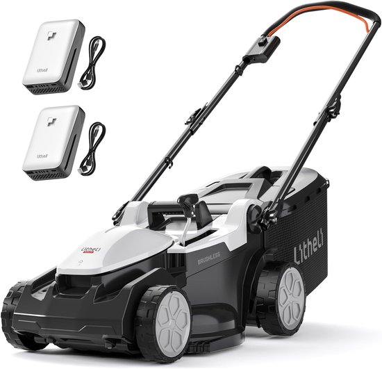 Litheli U20 2*20V snoerloze borstelloze grasmaaier 37cm met 2*4.0Ah accu's van Litheli