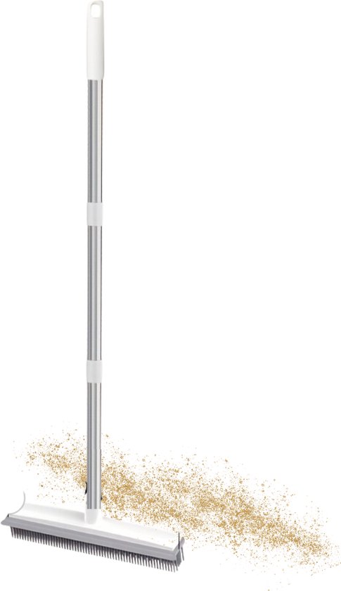 Livano Huisdierhaar Verwijderaar - Kattenhaar Verwijderaar - Haarverwijderaar - Voor Huisdieren - Kappersbezem - Rubber - Wit van Livano