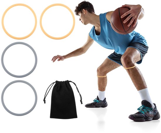 LLOUSSAK 4 Pcs Patellar Tendons Knee Strap Soft Silicone Knee Strap Comfortable Patella Tendon Support Belt for Hiking Fitness Baseball Volleyball (Beige, Grey) van LLOUSSAK