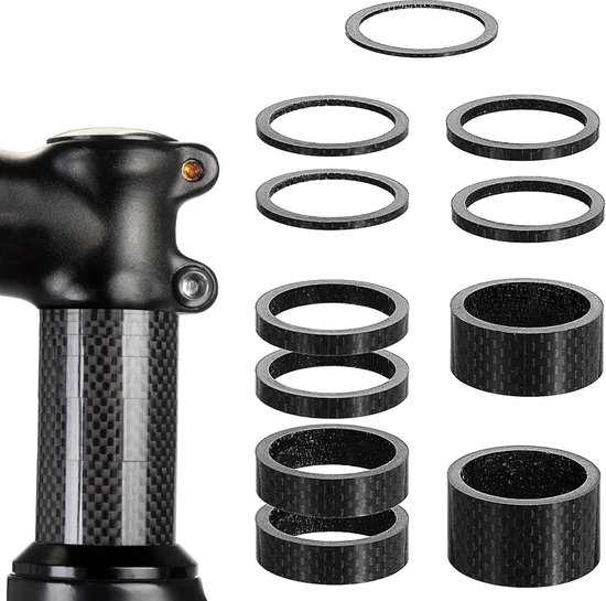 LLOUSSAK Ahead Stuurpen Spacer, 11 stuks, 7 maten, spacer, fiets, racefiets, afstandhouders voor racefietsen (1 mm/2 mm/3 mm/5 mm/10 mm/15 mm/20 mm) van LLOUSSAK