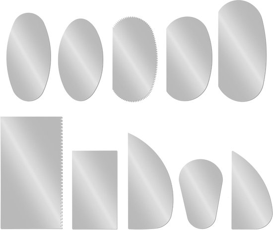 LLOUSSAK Kunststof kleischraper, 6 stuks, pottenbakkersschraper, gereedschap, schraper, gesneden zachte klei, sculptuurmes, industriële kleischraper, sculptuurgereedschap voor beginners, van Merkloos	