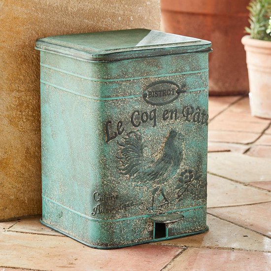 LOBERON Afvalemmer Kora antiekblauw van LOBERON