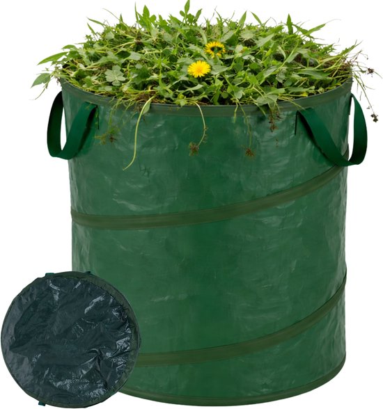 Lomera Tuinafvalzak - Tuinafvalzak Opvouwbaar - Tuinzak - Tuinzak Opvouwbaar - Bladzak - Groenafvalzak - Groenafval Zak - Snoeiafval Zak - Onkruidzak - Afvalzak Tuin - Tuinafvalzak Groen - Tuinzak Groen van Merkloos	