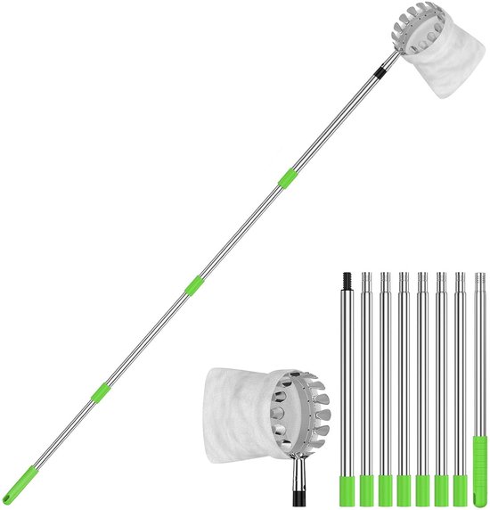 longziming Fruitplukker - Telescopische Fruitplukker 4 Meter - RVS Steel met Katoenen Zak - Snoeigereedschap - Appels, Peren, Kersen en Pruimen Plukken in de Tuin van Merkloos	