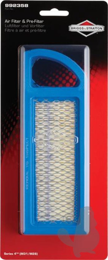 Luchtfilter met voorfilter BRIGGS & STRATTON 992358 voor serie 4. van Briggs & Stratton