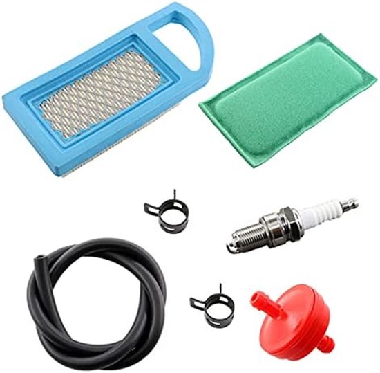 Luchtfilter Voorfilter Brandstoffilter Bougie voor Briggs & Stratton 613022 650821 697152 697775 698413 797007 794421 5079 298090 OHV 10-13,5 pk motoren van HURI