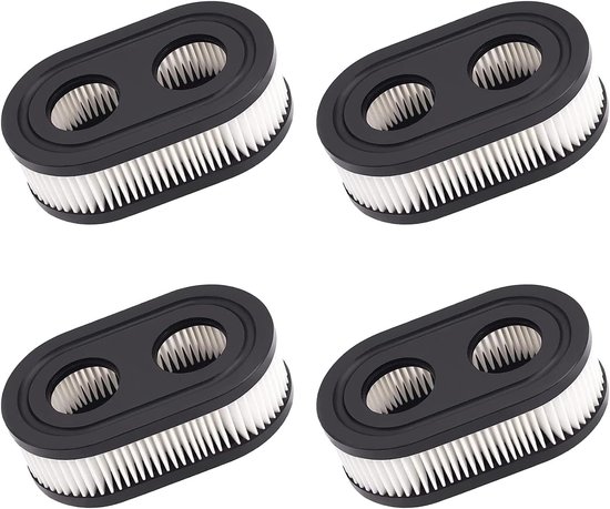 Luchtfilters voor grasmaaier 593260, met koolstofvoorfilter, 4-pack vervangende luchtfilters, compatibel met Geschikt voor Briggs & Stratton-seriemotoren 798452 798339 334404 4247 5432 5432k 09P00 09P702 550E 500EX van Merkloos	