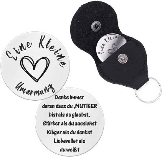 Lucky Coin - Lucky Charm - Geschenken voor Familie en Vrienden - Kleine Geluksbrenger in Zilver - Geluksbrenger voor Vrouwen, Jongens en Patiënten - 2.5 cm van Merkloos	