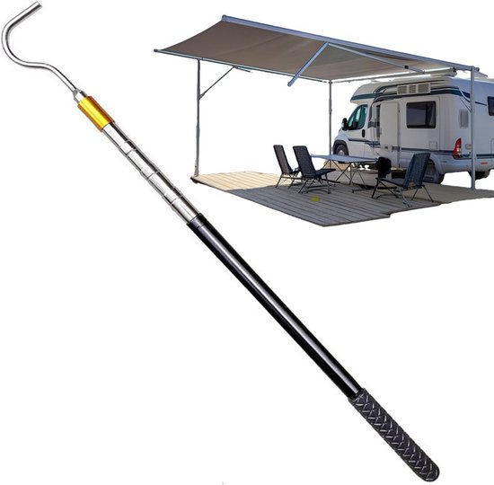Luifel Telescoopstok - Verstelbare Trekstang - Camper Luifel Bediening - Versterkte Kop - 39-152 cm van Merkloos	